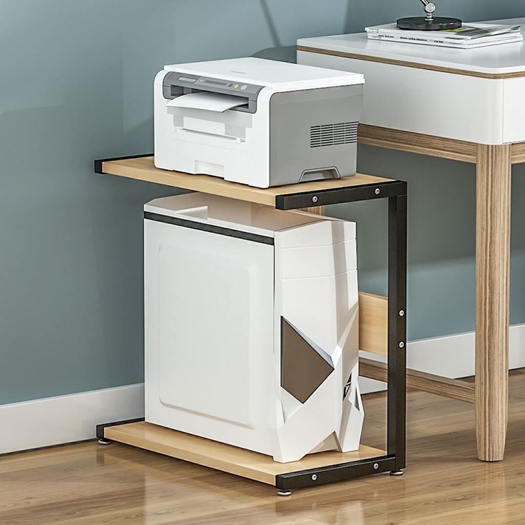Mueble Impresora Host de computadora Multicapa UPC Gracket Rack Impresora Simple Debajo la Rejilla Mesa Desktop Escritorio Almacenamiento Cajonera Escritorio(24cm)