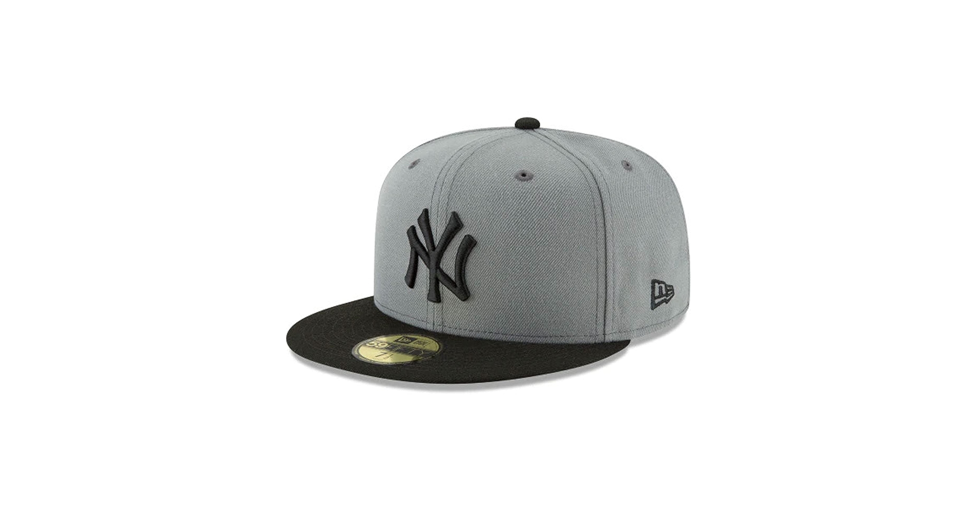 【7-1/2】GREY CO FITTED LONGBRIM HAT New Era Cap Heather Gray Melton Wool Retro Crown 59FIFTY