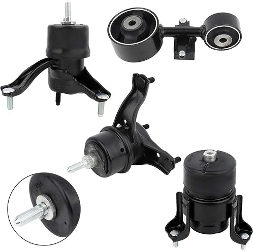 Miniatura 1 de OCPTY Motor de motor y montaje Trans compatible con Toyota Camry 2.4L 2007 2008 2009 # A62009 A4295 A4274 A4288 4 PCS