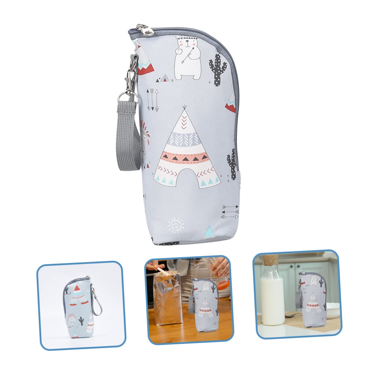 VICASKY 5piezas Bolsa Térmica para Biberones De Aislante De Oxford para Almacenamiento De Leche Bolsa De Botella De Exterior para Paseos y