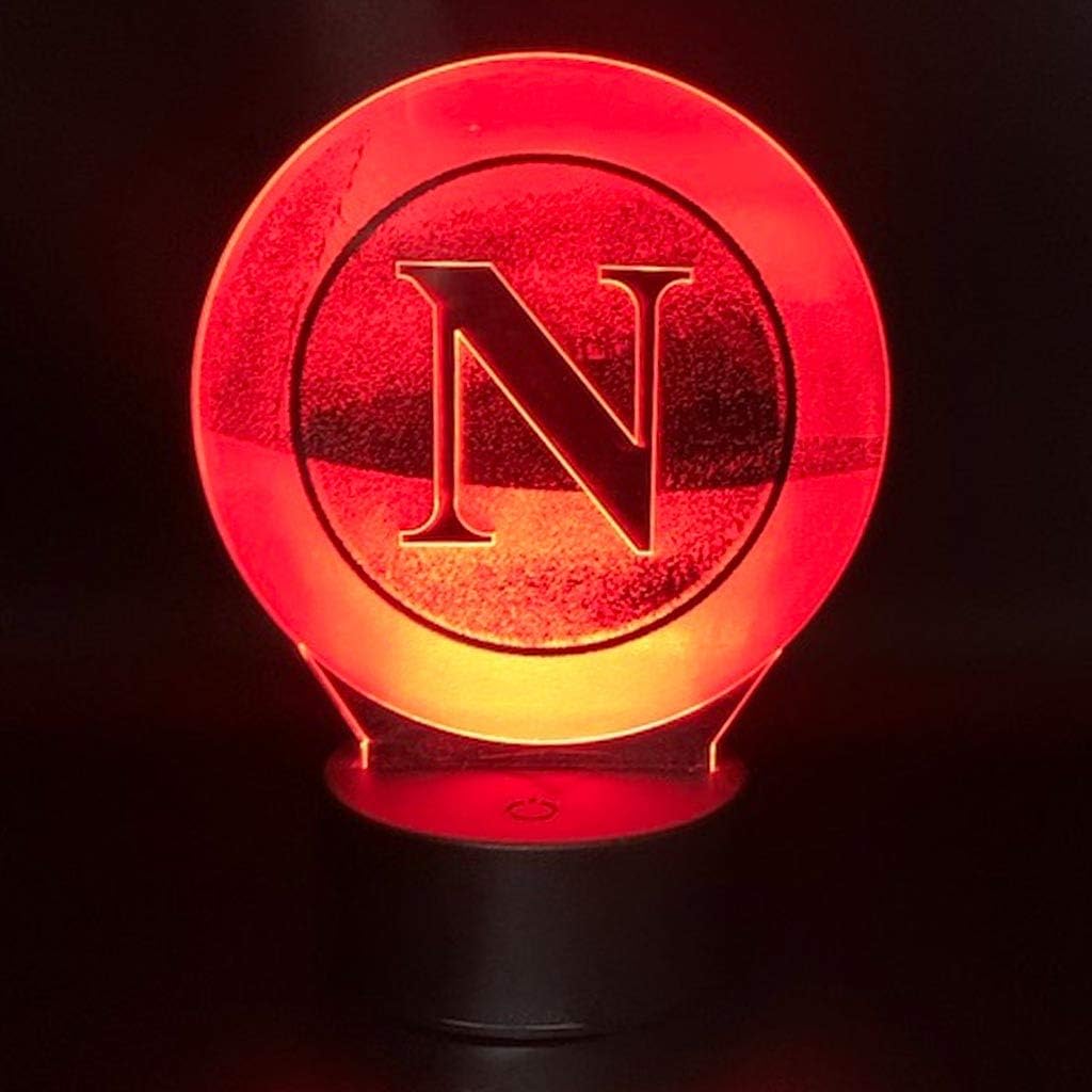 LED-Lampe mit Wappen Neapolitanischer Fan-Nachtlicht Nachttischlampe Tisch Schreibtisch Dekoration Kinderzimmer Fanartikel Neapel
