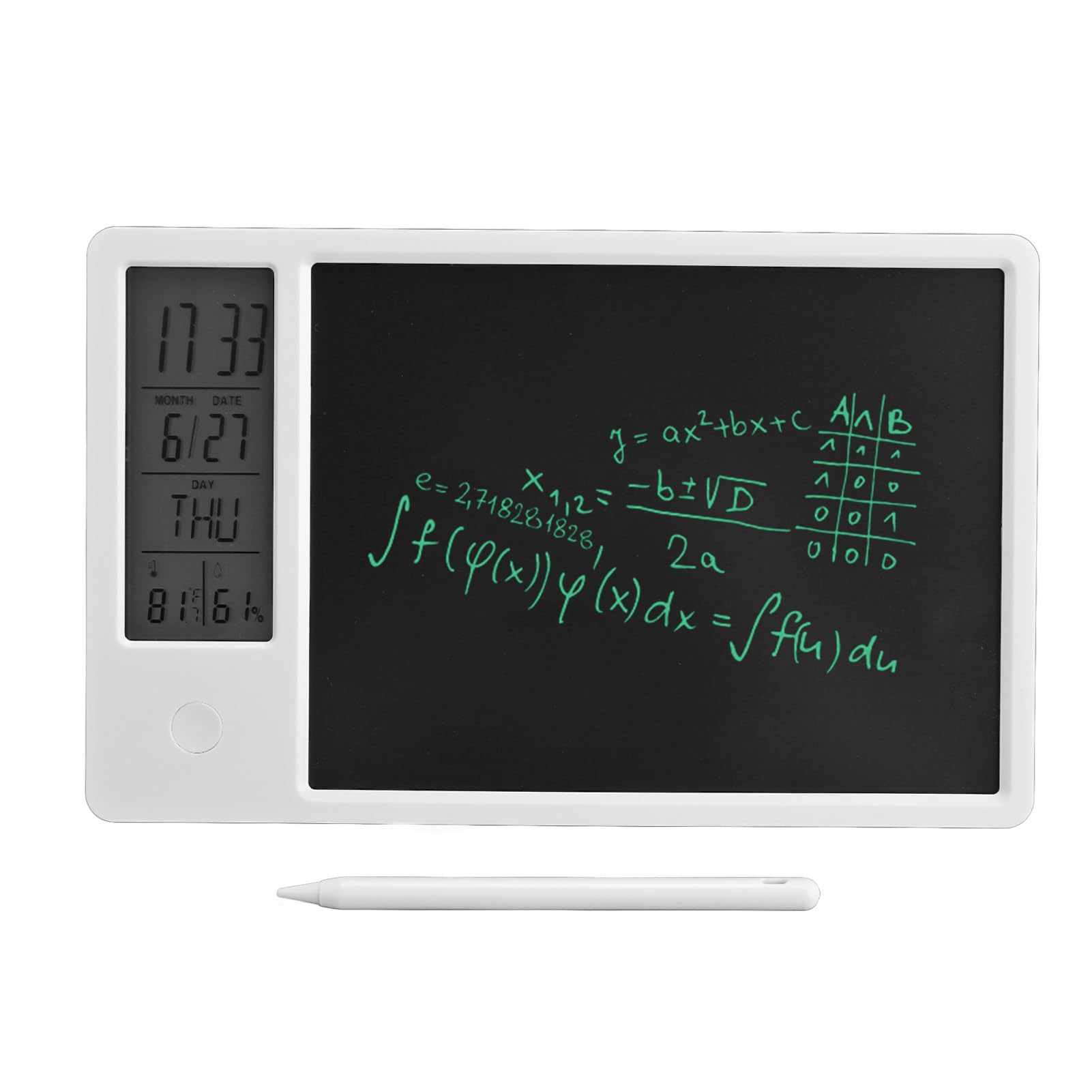 ZASCHMOY Tablet Innovativo di Scrittura LCD con Schermo da 10 Pollici e Orologio Digitale - Scheda di Doodle Elettronica Ricaricabile e Cancellabile per Ufficio, Business e Uso Domestico - Black - 2
