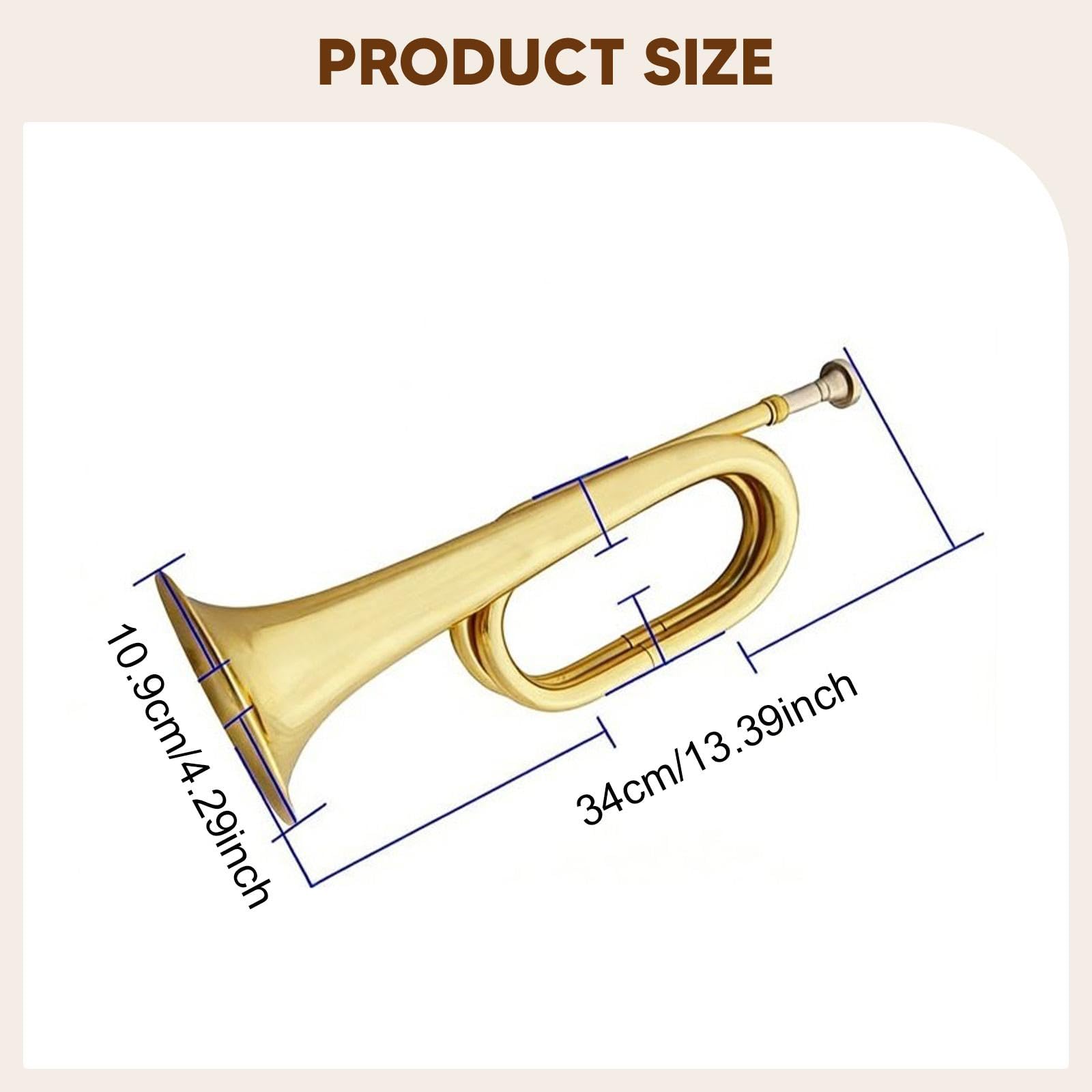 Trompette Portable avec Embouchure pour Enfants, Spectacles et