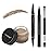 Eyebrow Pencil Makeup Kit, with Waterproof 2-IN-1 Microblading Eyebrow Pen, Eyebrow Pomade, Eyeliner and Dual-ended Eyebrow Brush, Brow Pencil Kit for Natural Eyebrows - Taupe