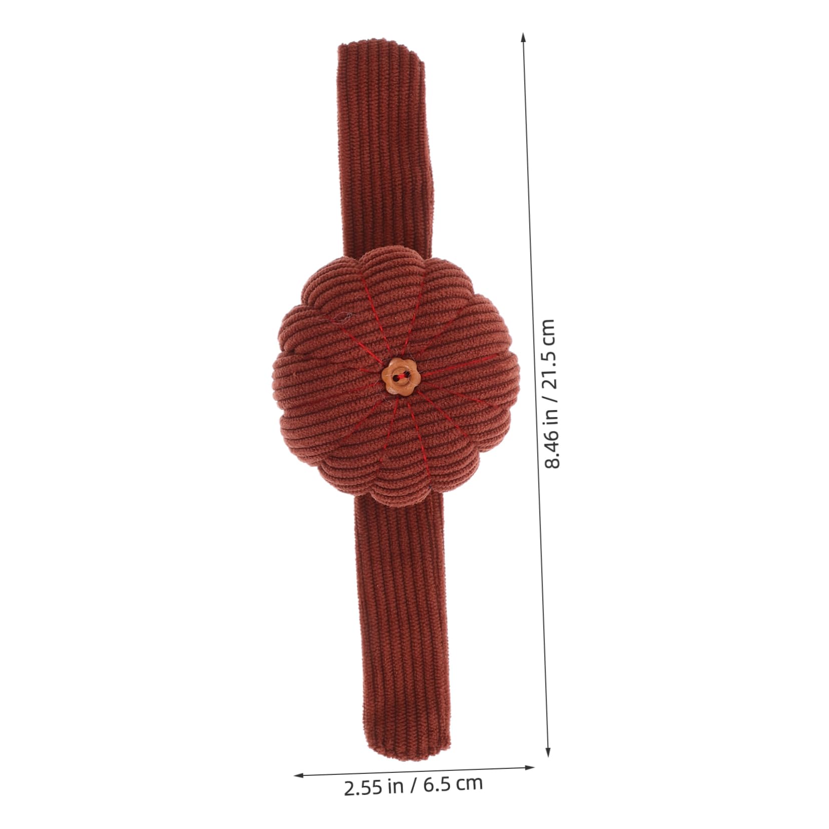 HOMSFOU Soft Corduroy Wristband Pincushion Sewing Needle Holder with Elastic Snap Ring for Quilting DIY