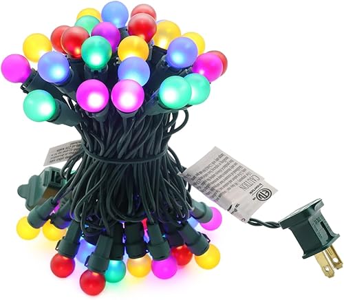 Miniatura 8 de Solduce Guirnalda de luces de Halloween de 50 luces LED G15 de vidrio con certificación UL, para uso en interiores y exteriores, decoración de