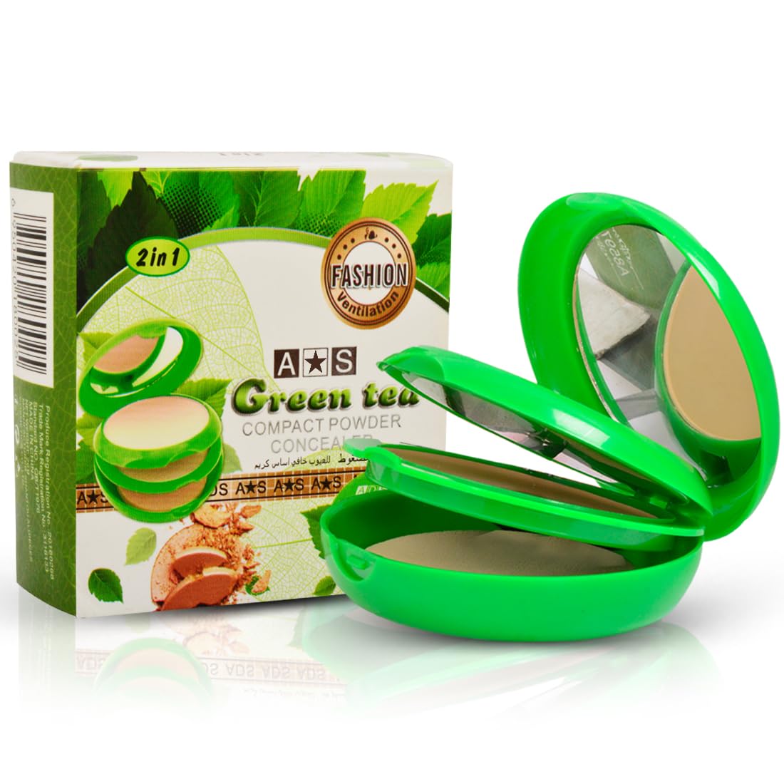 Adbeni Green Tea 2 in 1 Compact Powder Concealer 20gm | Radiant Perfection & Dual Marvel of Beauty | Seamless Coverage, Effortless Flair & Timeless Elegance