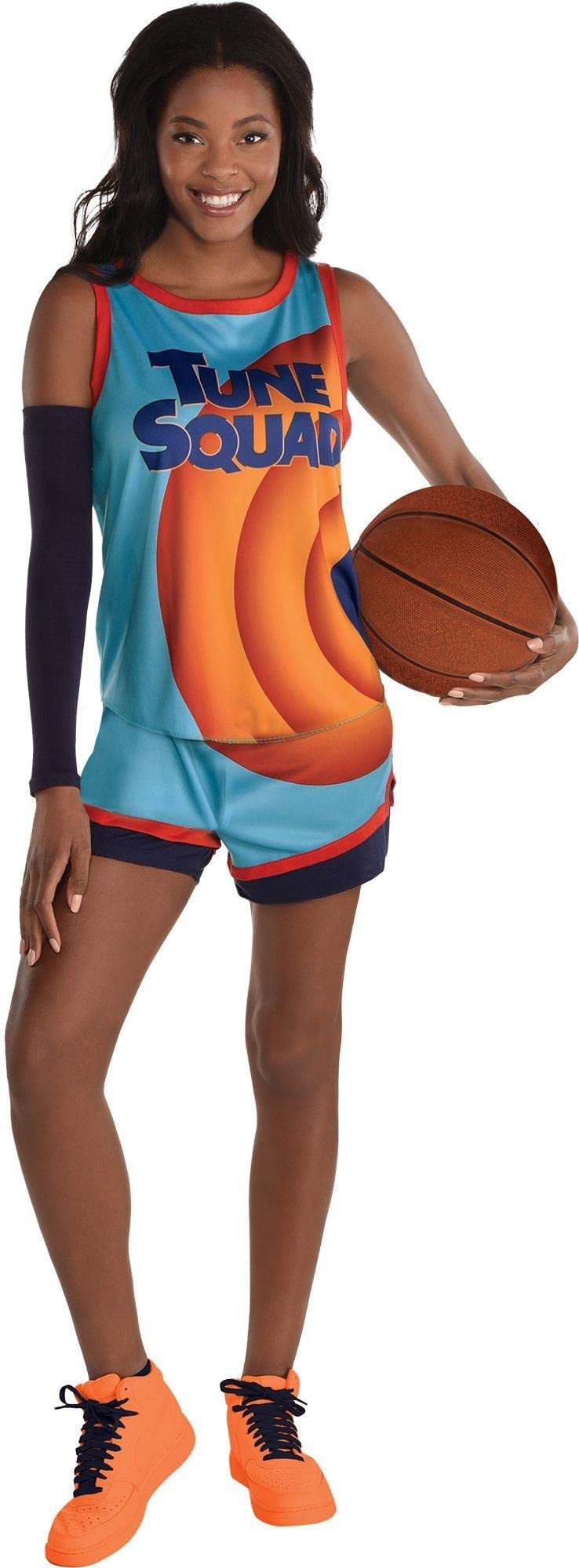 amscan Tune Squad Uniform Halloween Costume for Women, Space Jam 2, Includes Top, Shorts and Arm Band