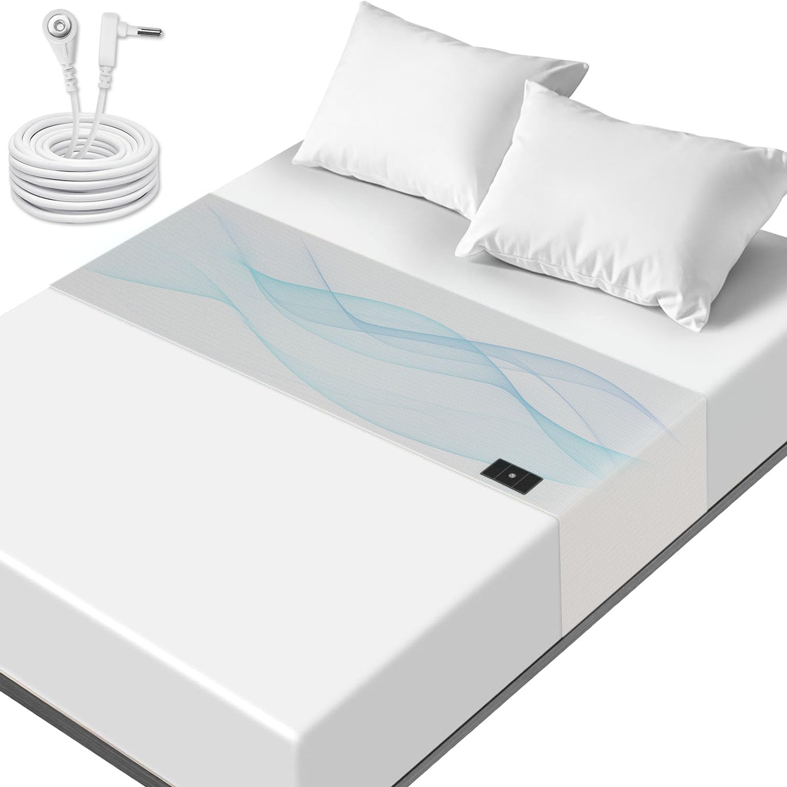 Grounding Sheets 24"x104", Grounded Bed Sheet with 10% Silver Fiber, Grounding Sheets for Sleep, Pain, Inflammation, Energy, Suitable for All Bed Sizes, Beige