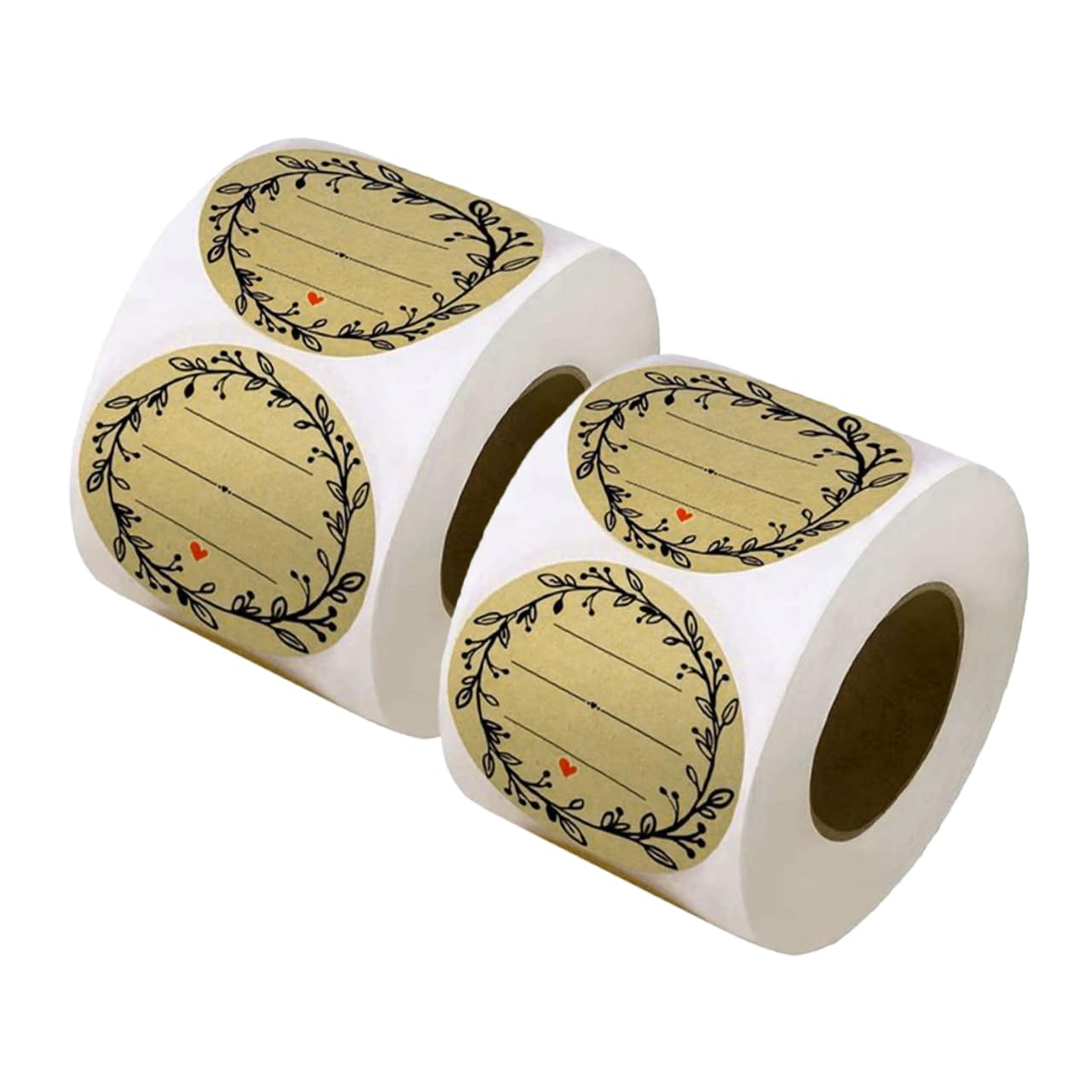 Lurrose 8rouleaux Étiquettes Autocollantes Pour Boulangerie De Stickers Décoratifs Kraft Autocollants Multi-usages Pour De Cookies Et De Fête
