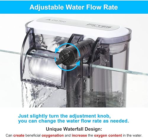 Miniatura 5 de Acuario cuelga en el filtro pequeño tanque de peces que cuelga el sistema de filtración de la cascada del poder del filtro