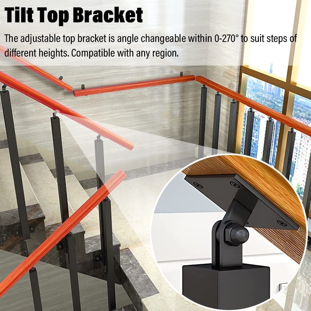 IXIETY Trap Spindel Metalen Balusters Post for Trap Interieur Exterieur, Verstelbare Hoek Trap Leuning, Ronde Ijzeren Vangrail Paal for Ouderen ( Color : White, Size : 115cm/45.3in