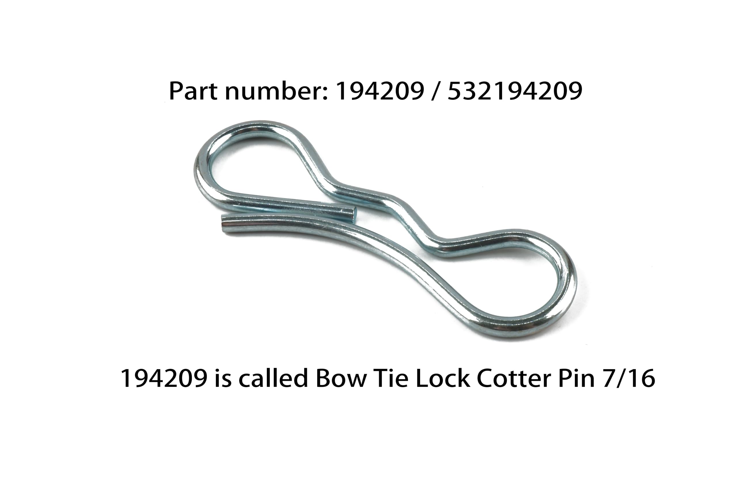 Deck Clip Set – 5 Bow Tie Lock Cotter Pins (4 X 194209 & 1 X 194208) For Craftsman, Poulan, Husqvarna Mowers