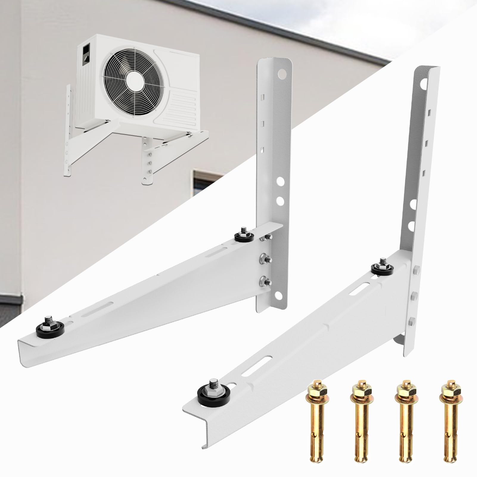 Outdoor Mini Split Wall Mounting Bracket for 9 000-18 000 BTU Air Conditioner Heavy Duty AC Support Bracket