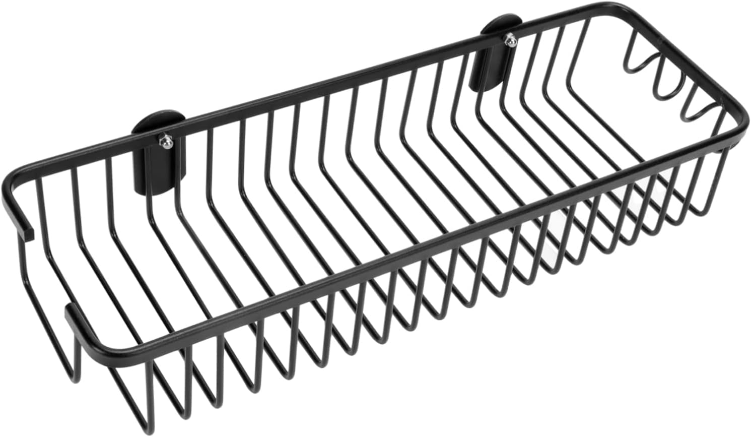 Hemobllo 1Pc Aluminum Storage Rack Wall Mounted Bathroom Shelf Mesh Basket Organizer for Shower Gel Toothbrush and Daily Essentials Stylish and Design