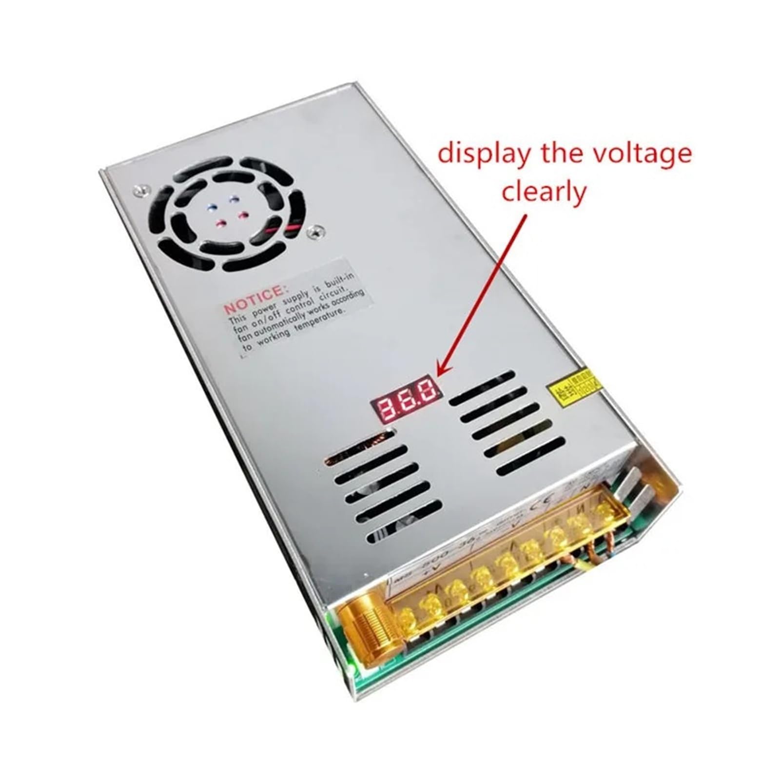Zasilacz impulsowy o mocy 500 W, z możliwością regulacji od 12 V do 120 V