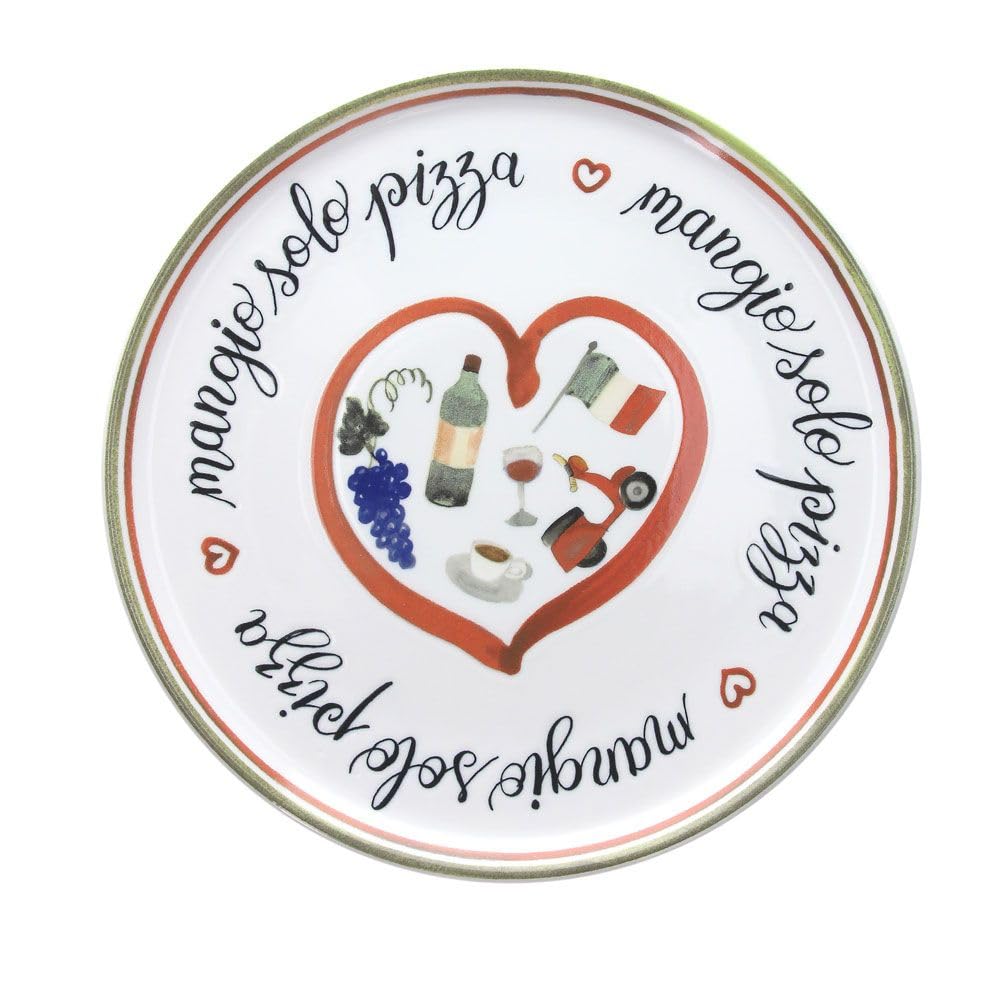 Tognana SET 4 PIATTI PIZZA IN PORCELLANA CM33 DECORO ASSORTITO LINEA CINZIA