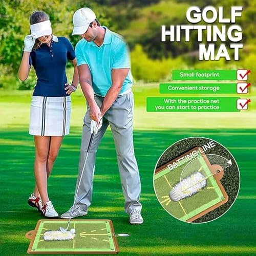 Golf Training Mat, Swing Detection Batting, Premium Golf Impact Mat, Path Feedback Golf Practice Mats, Advanced Golf Hitting Mat For Indoor/Outdoor, Great Gift #TOP3