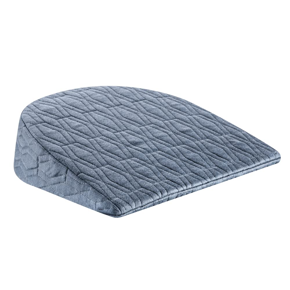 The White Willow Memory Foam Wedge Pregnancy Pillow for Maternity, Belly, Back, Knee, Between Legs Support- C Shaped (15" L x 13" W x 4.3" H) Grey-picture-32