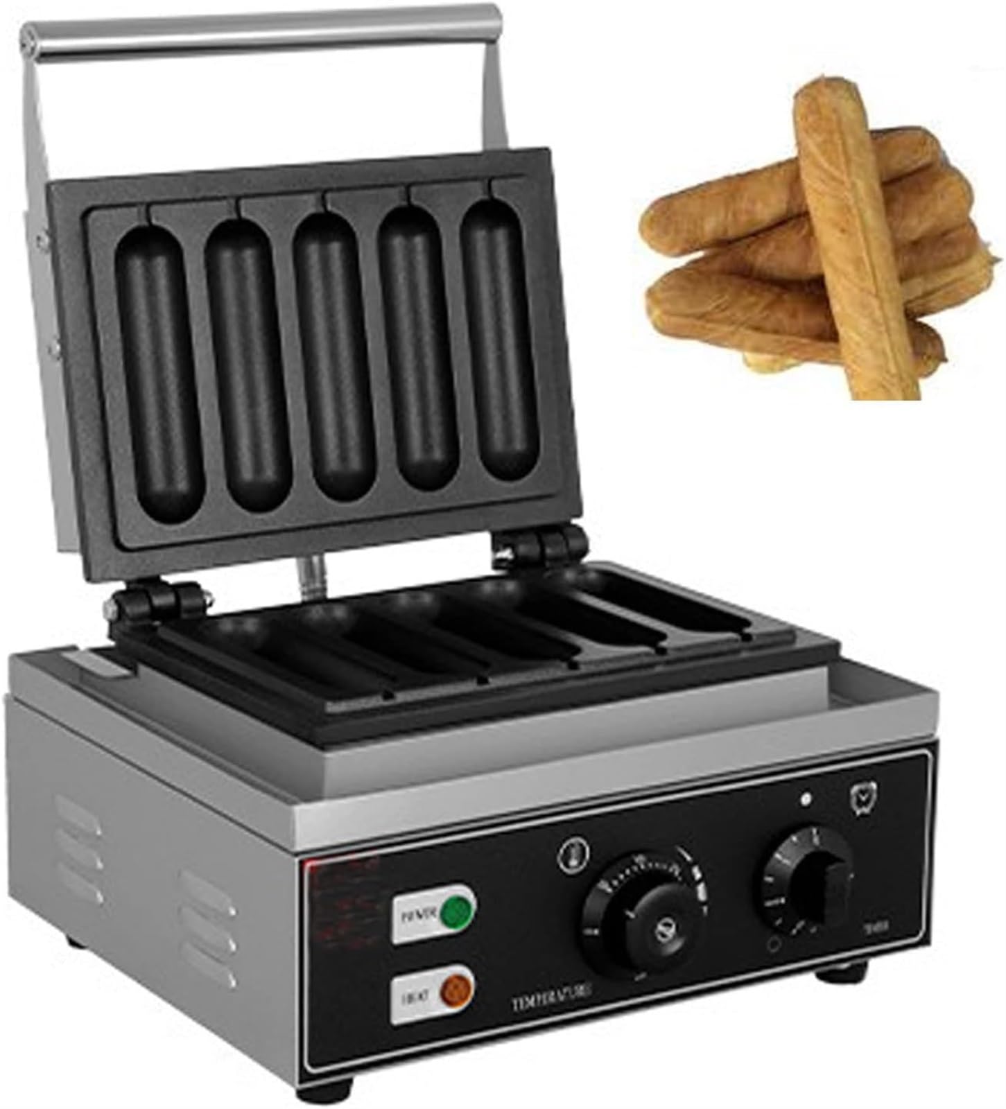 Komercyjna gofrownica do hot dogów, elektryczna gofrownica, nieprzywierająca komercyjna gofrownica do hot dogów, może być używana w restauracjach (Style3)