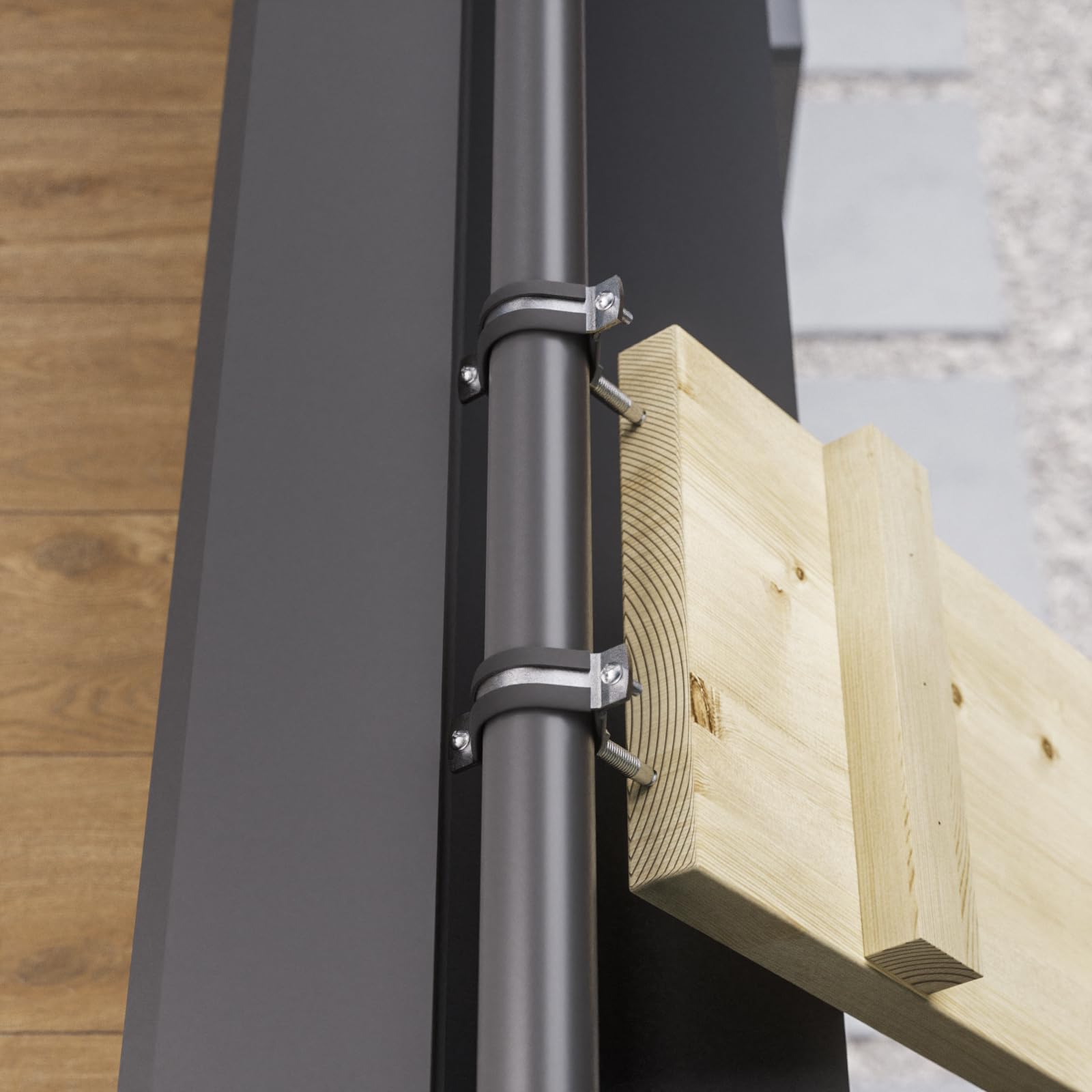 Katzenleiter Katzentreppe Katzenstufe für Balkon Treppe 1m mit Klemmen
