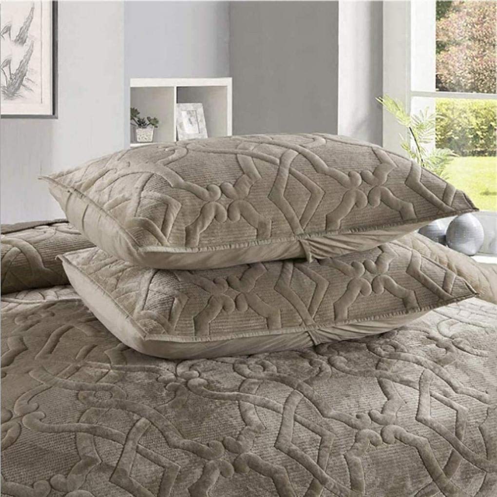 tagesdecke beige,überwurf tagesdecke Baumwolle bettüberwurf Warme Decken für Den Winter,bettwäsche-Sets Tagesdecken Mit 2 Kissenbezug