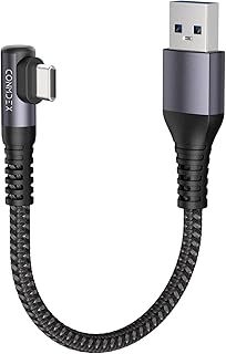 CONMDEX 10Gbps Data USB C Charging Cable Angle 30 cm USB 3.1 Gen 2 Type C Android Car 3.1A QC3.0 USB A to C Compatible with iPhone 17/16 Pro Samsung Note20 Galaxy S25/S24/S23 Pixel 10/9 M4 iPad Pro