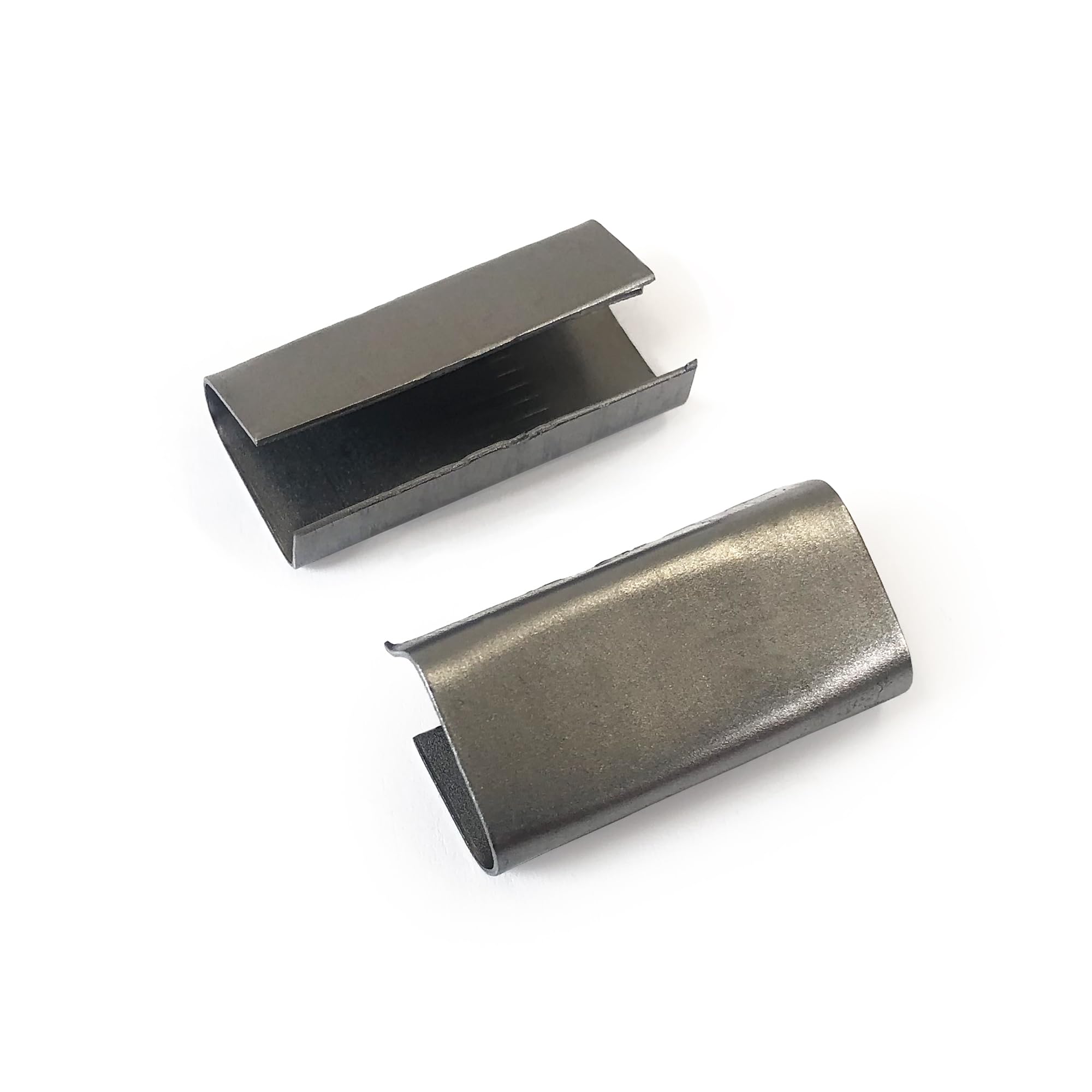Uniones Metálicas para cerrar fleje de plástico | Precinto de acero para fleje | Acabado Liso | Para fleje Ancho 13 mm | Pack 4.000 unidades