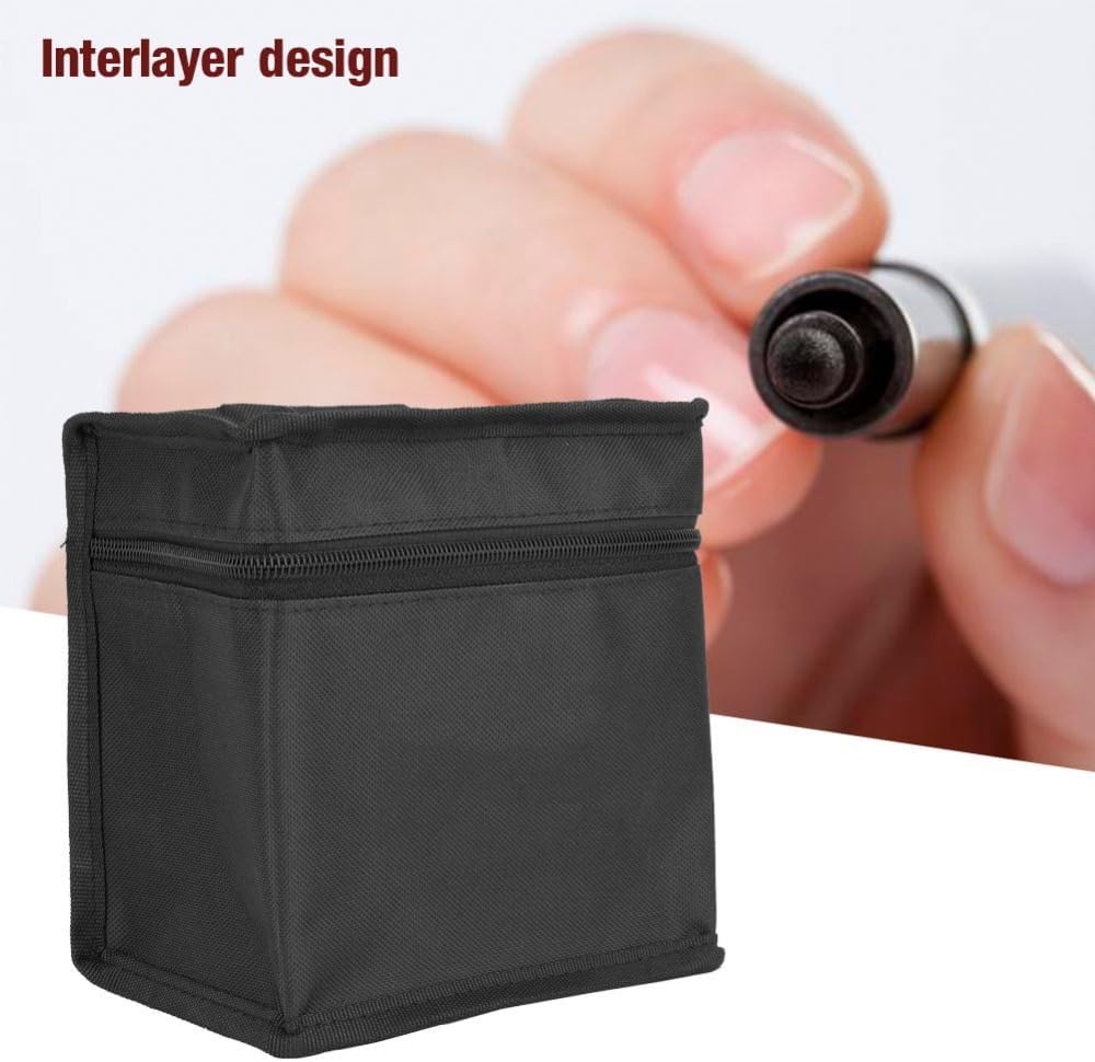 Canvas Marker Pen Storage Case,Black Pen Organizer Bag with Divided Slots and Hand Strap,Holds 48/60/80 Markers(Big Size) image 4