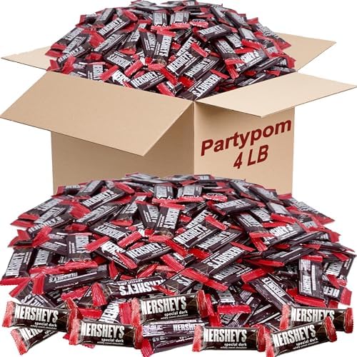 Special Dark Mini Chocolate Bars, 4 LB Bulk, Mildly Sweet