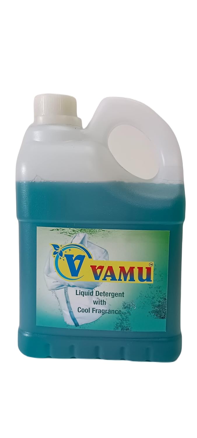 VAMU Liquid Detergent with cool Fragrance 1 Liter Suitable for TopLoad and Front Load Machine