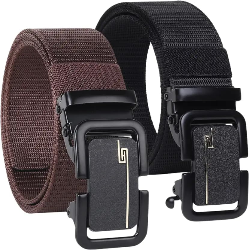 Men's Tactical Belt with Quick-Release Buckle, Nylon Webbing, Black and Brown Military Style, Heavy Duty Adjustable-image-44