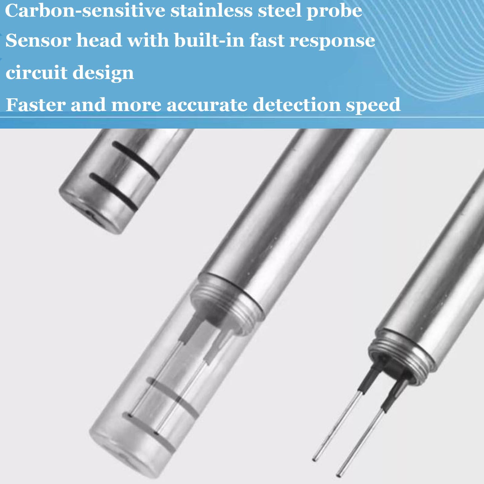 Medidor de profundidad de agua, indicador de nivel de agua, herramienta de medición con sonda fija y cinta de acero para pozos, perforaciones, depósitos y tuberías, 50 m