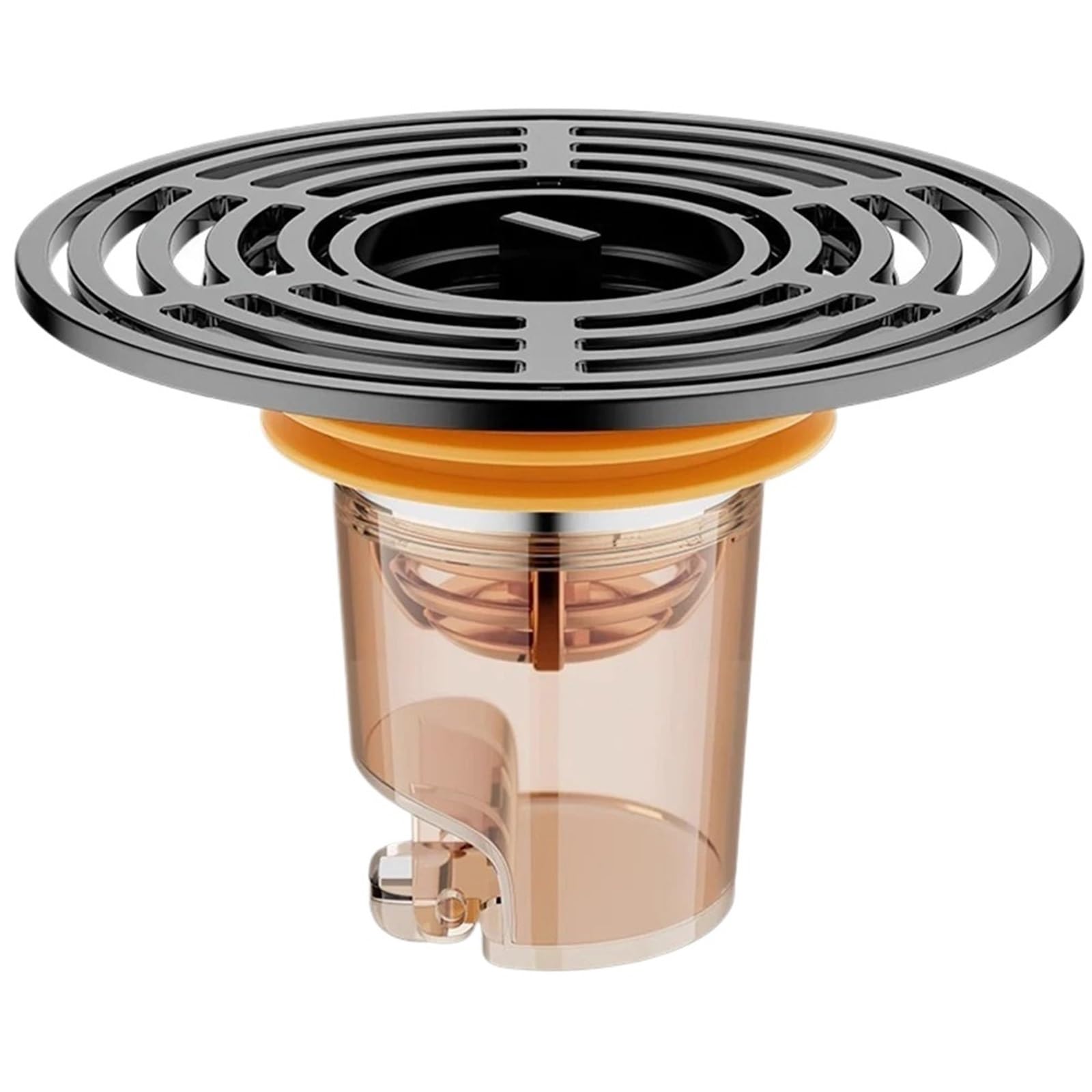 Sewer Backflow Preventer 2pc Self-Closing Hair Strainer Drain Backflow Preventer Floor Core For Sinks Bathtub Sink Drains Filter(Black)