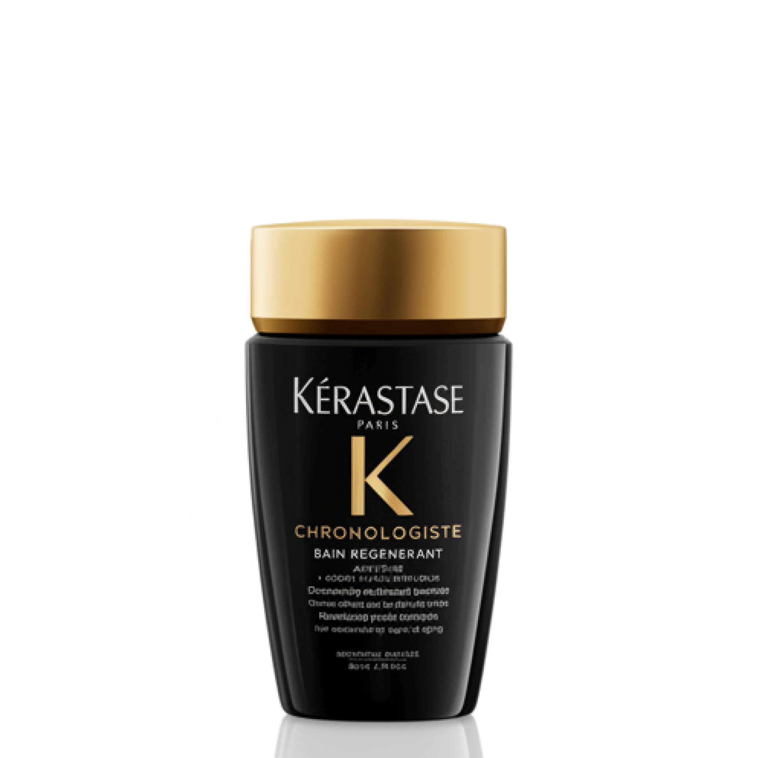 KERASTASE Chronologiste - Bain Régénérant - Shampoing Revitalisant Jeunesse - +97% de Force - Abyssine & Acide Hyaluronique - Cheveux Affaiblis par les Effets du Temps - Format Voyage 80 ml