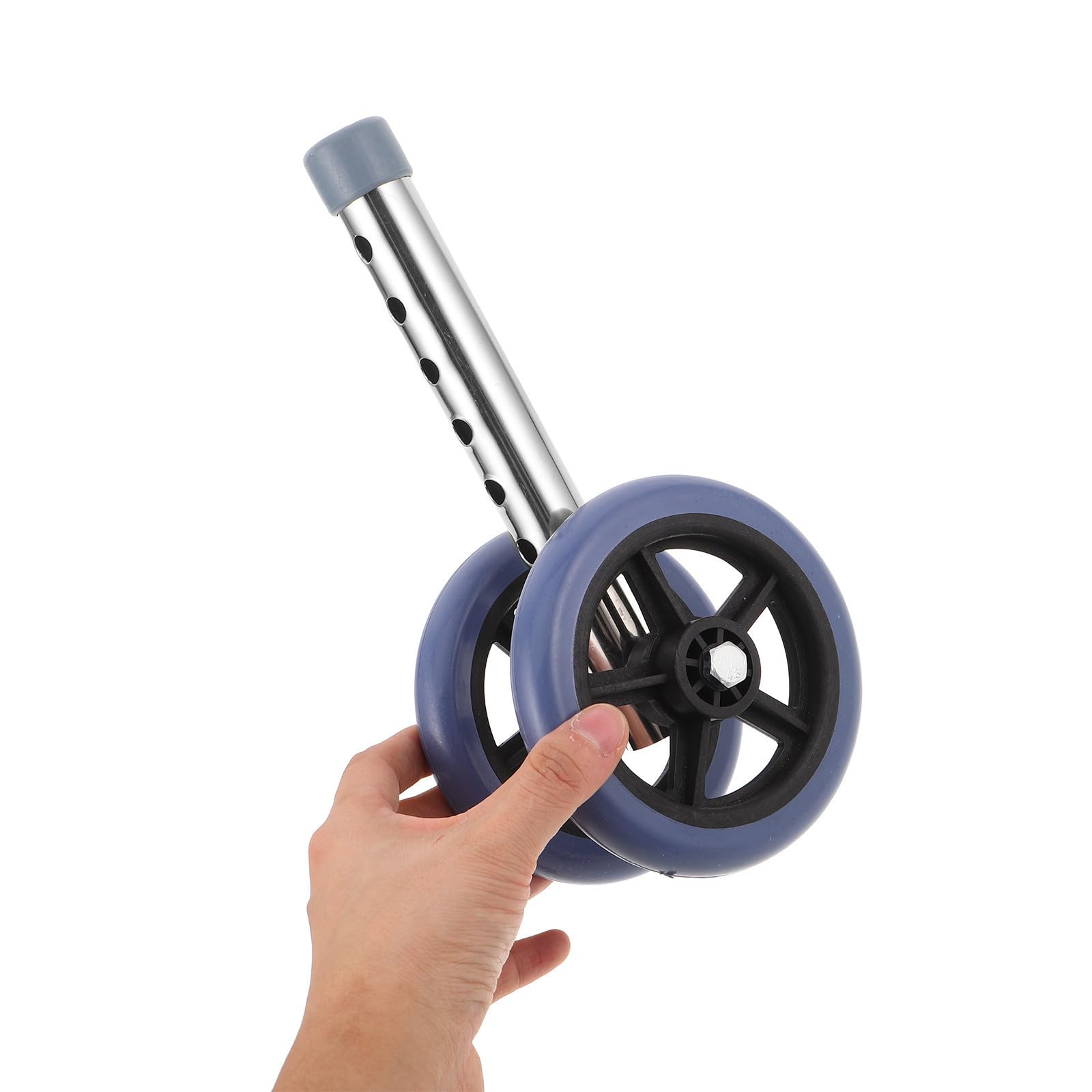 Reemplazo de Ruedas Giratorias Pequeñas para Andador Soporte Resistente y Material de Goma, Accesorios Ajustables para Entornos de Cuidado de Personas Mayores