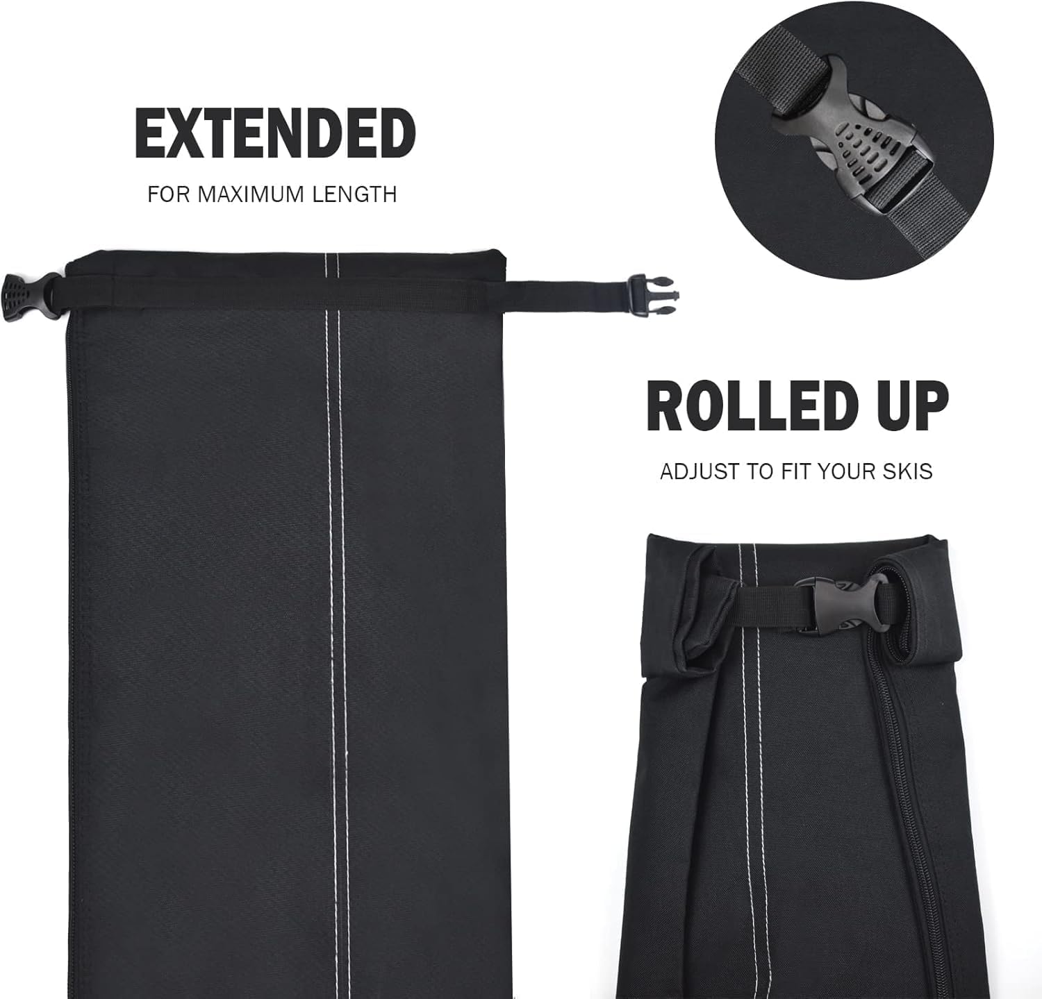 Xeihuul Sac De Transport De Ski De Voyage - Sac À Skis Rebourré Pour