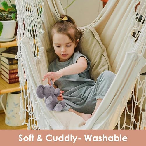 Miniatura 32 de Dimple Kaia Peek A Boo Elefante de juguete, animal de peluche interactivo con orejas móviles, animal de peluche musical para bebés y niños pequeños