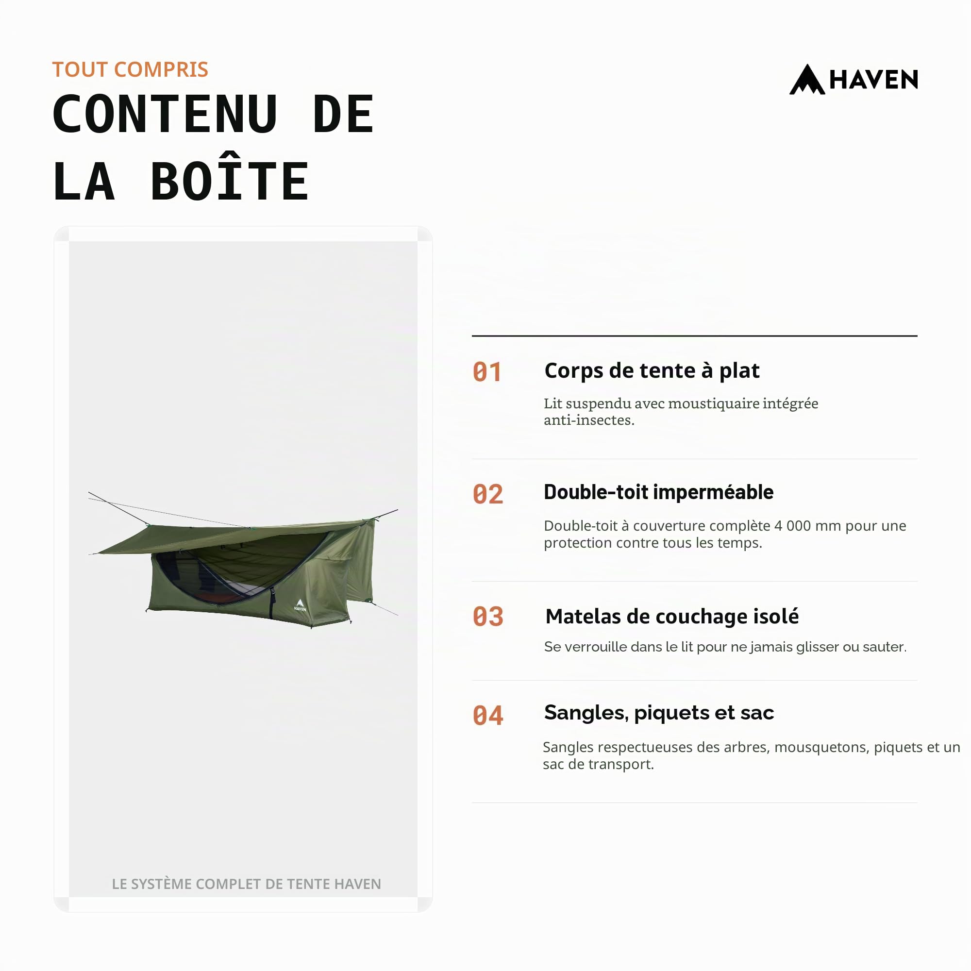 Tente Haven avec Coussin Isolant