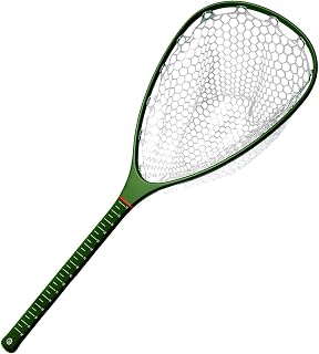 Aventik Fly Floating Fishing Net Carbon Fiber Landing Trout Net Light Weight Clear Rubber Ghost Net Catch & Release