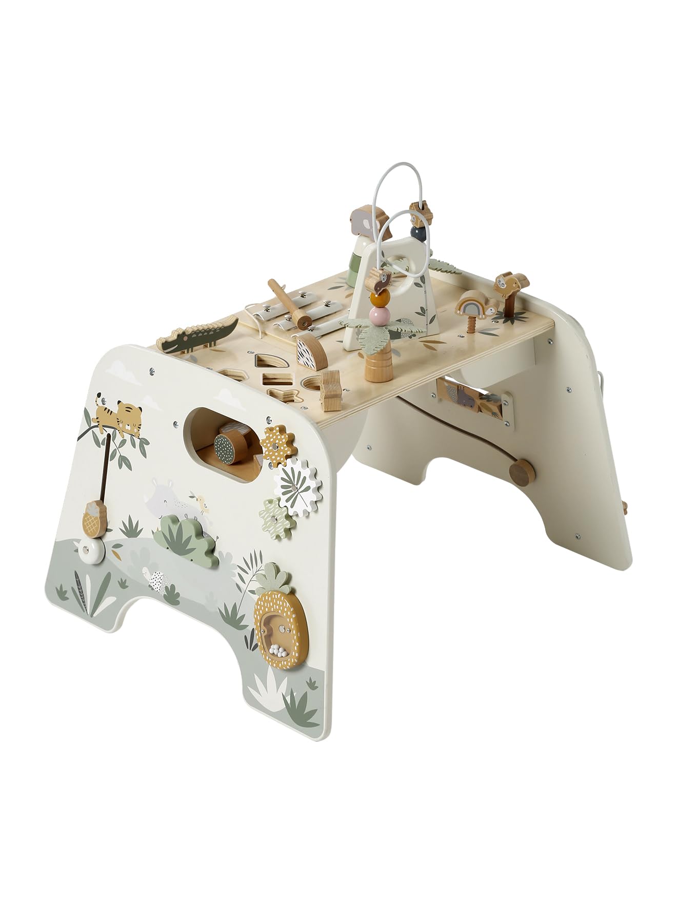 VERTBAUDETMitwachsender Baby Activity-Tisch TANSANIA, Holz FSC®natur