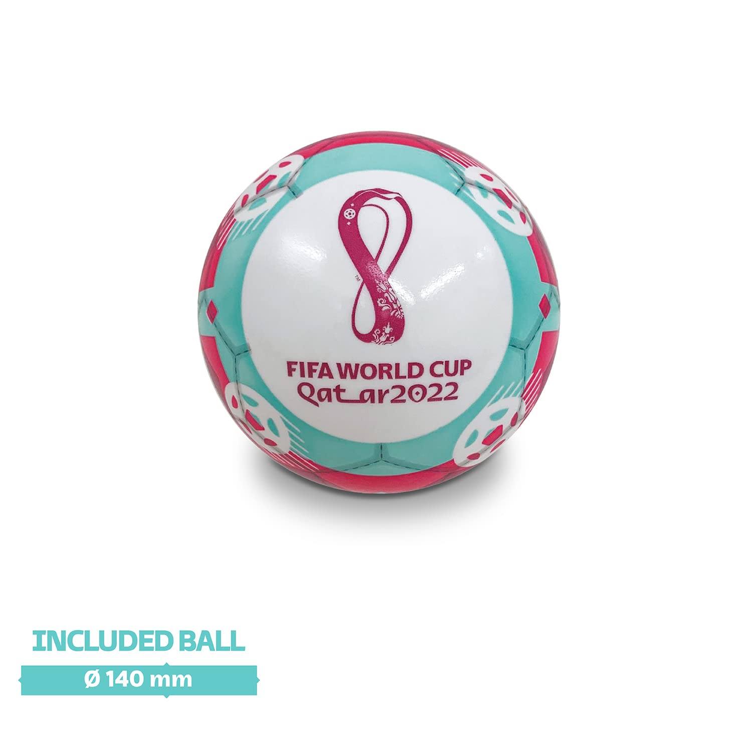 Mondo- Goal Post Mini Set 2 Juguetes Porterías de Fútbol para Niños con Net-Ball FIFA World Cup Qatar 2022 INCLUIDO-28677, Color Blanco, 28677