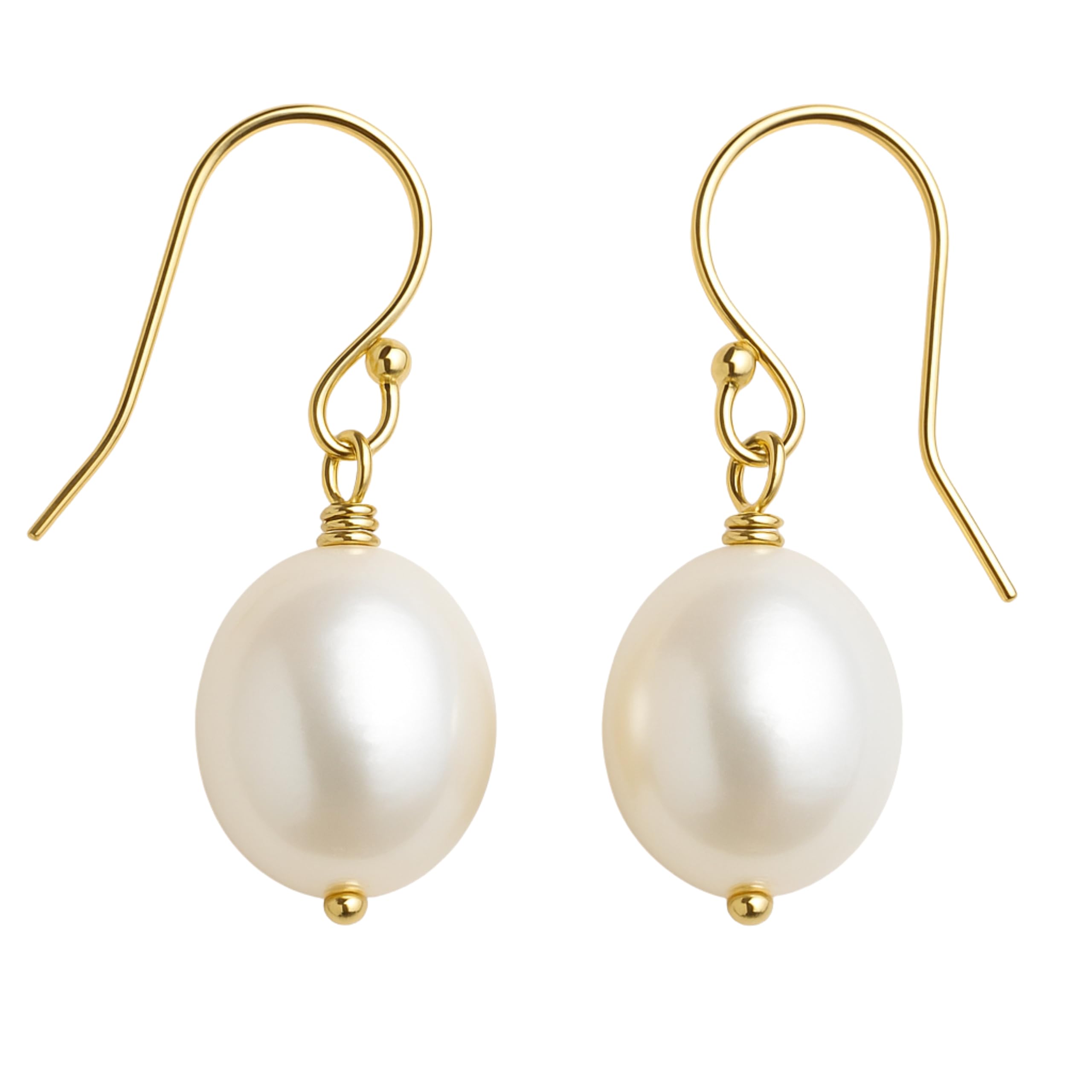 Cultured Freshwater Pearl 14kt Gold Filled Drop Dangle Earrings - Handmade Gift Ideas for Women - Birthday Valentine's Mother's Day Gift - Bridal Wedding Jewellery