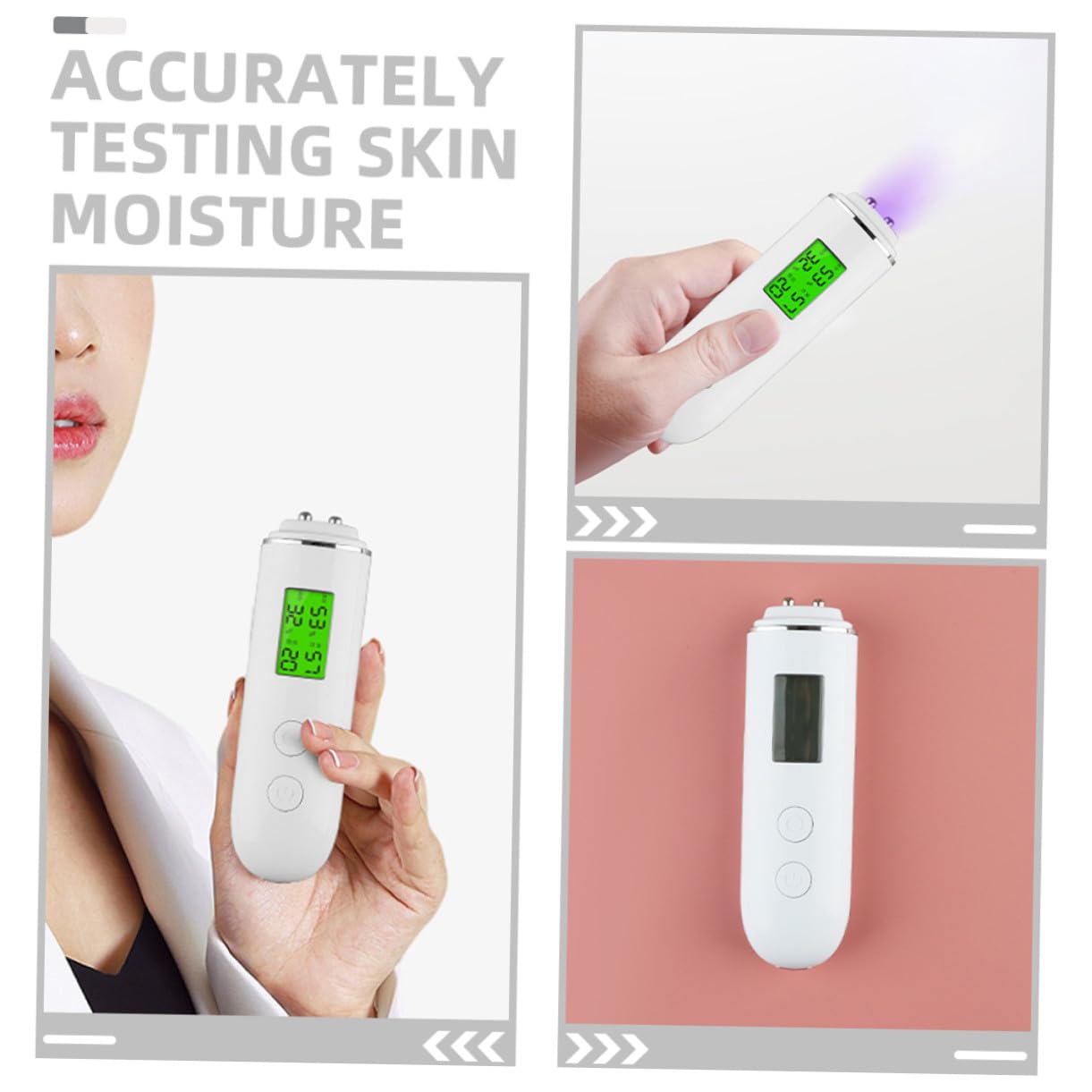 Analizzatore Pelle Digitale Misuratore Idratazione e Olio Bianco