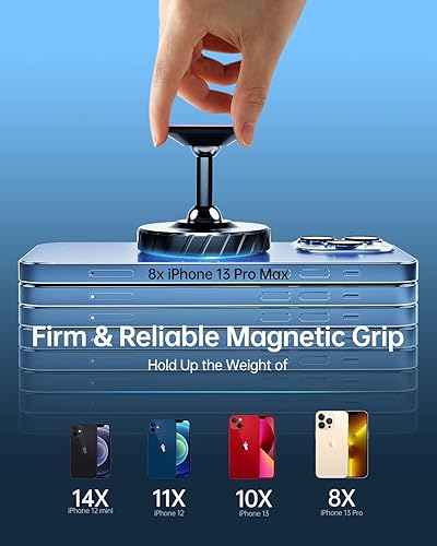 Miniatura 4 de sumi-tap Soporte de teléfono para automóvil, actualizado El diseño minimalista magnético para teléfono celular para automóvil compatible con fundas