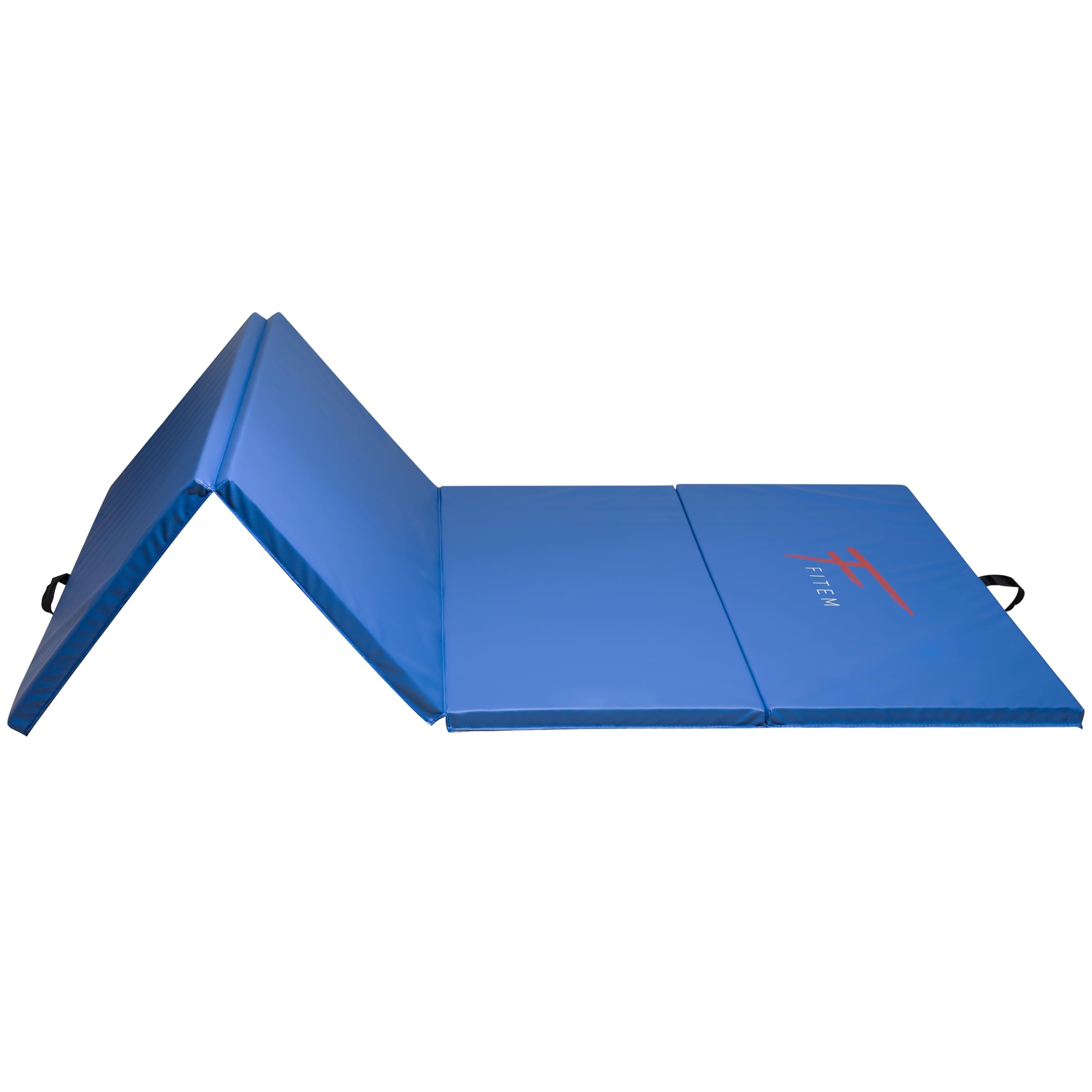Fitem Opvouwbare Fitnessmatten, Dik, Afmetingen 240 X 120 4 Cm Of 180 60 Cm Met Transportgrepen Voor Gym Yoga Mma Sport Gymnastiek Fitness Pilates Spiertraining Blauw 1148200525