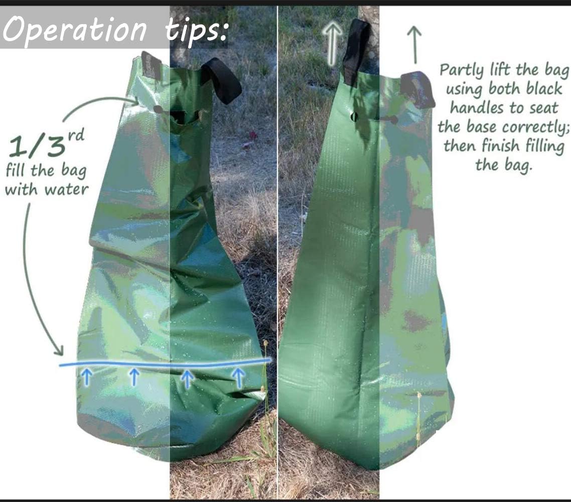 25 Gallon X-Large Tree Watering Bag, Slow Release Tree Drip Irrigation Bag, Automatic Water Saving Irrigation Water System, for Young&Newly Planted Trees&Evergreens&Shrubs