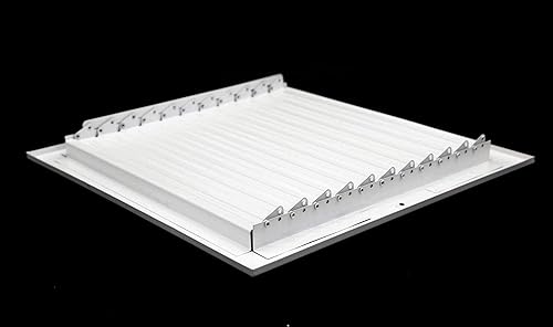 Miniatura 6 de HVAC Premium Rejilla para difusor de suministro de aire con hoja curvada fija de 3 vías, 10 pulgadas de ancho x 10 pulgadas de alto [apertura del