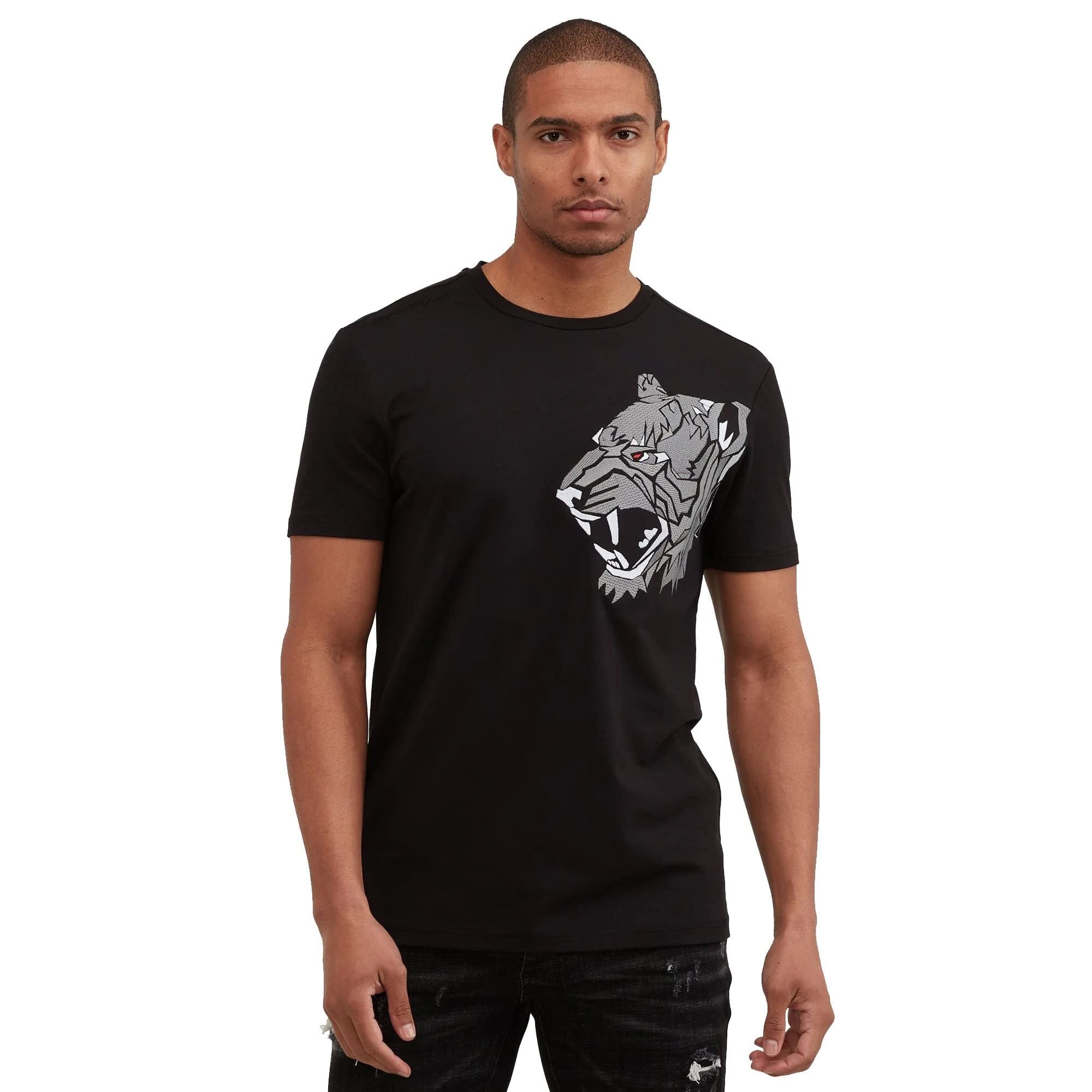Kings Will Dream| KWD Demon 5251 Tiger 3.0 Design Logo Half-Sleeve T-Shirt - Black X-Small Black