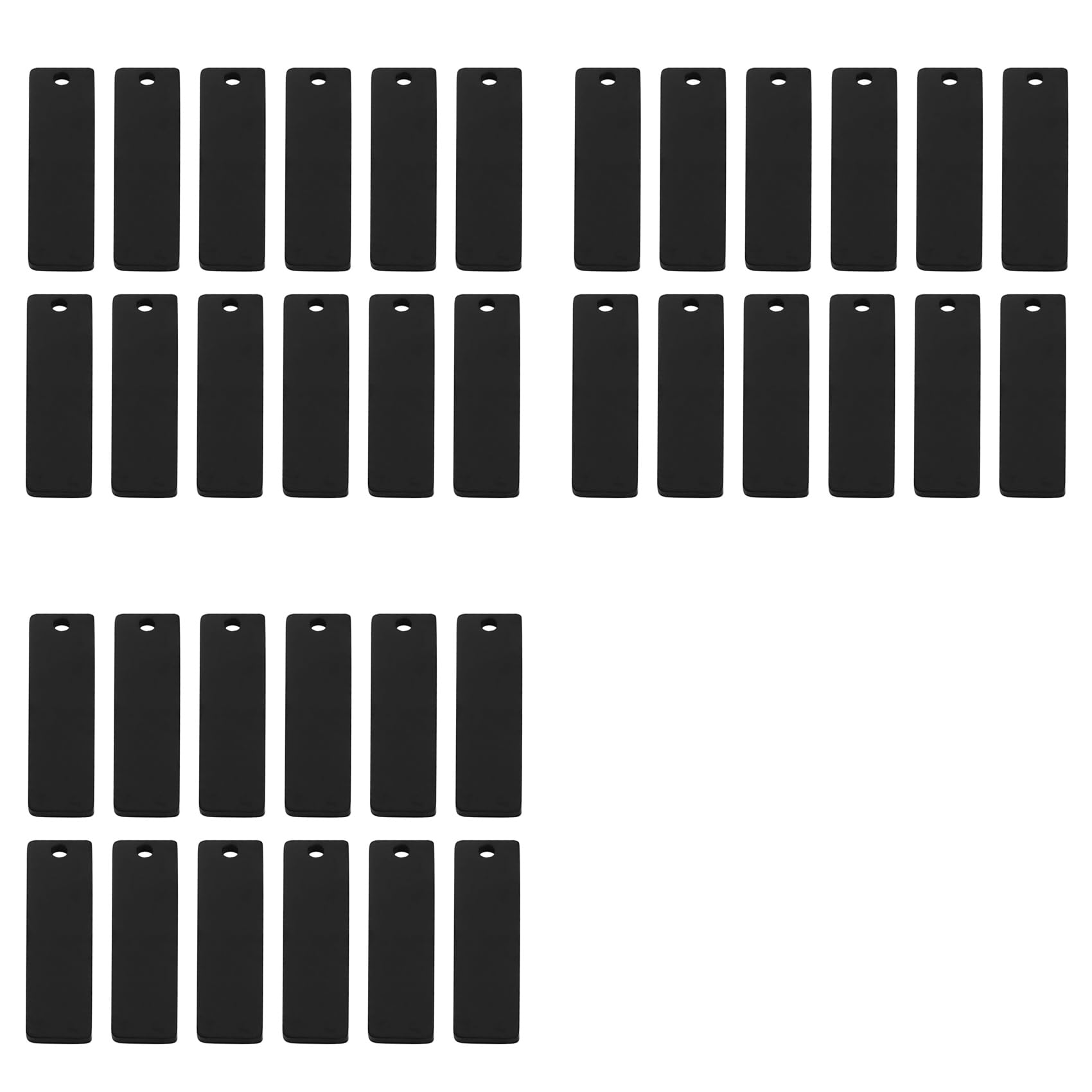 Hfgdnchva 36X Engravable Metal Keychain Blanks for -Engraving, 2inch X 1/2inch Stainless Steel Rectangle Stamping Blanks